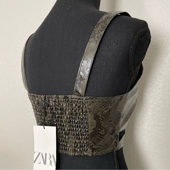 NWT Zara Animal Print Cut Out Top - Picture 7 of 8